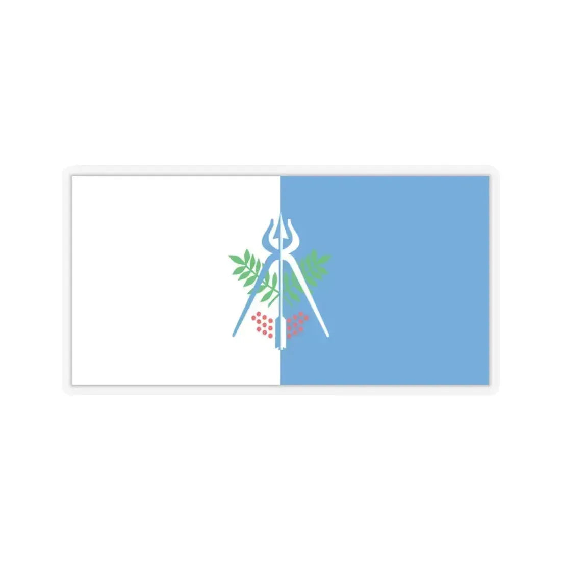 Flag of Izhevsk Russia - STICKER Vinyl Kiss-Cut Decal 3 Inch Transparent - The Sticker Space