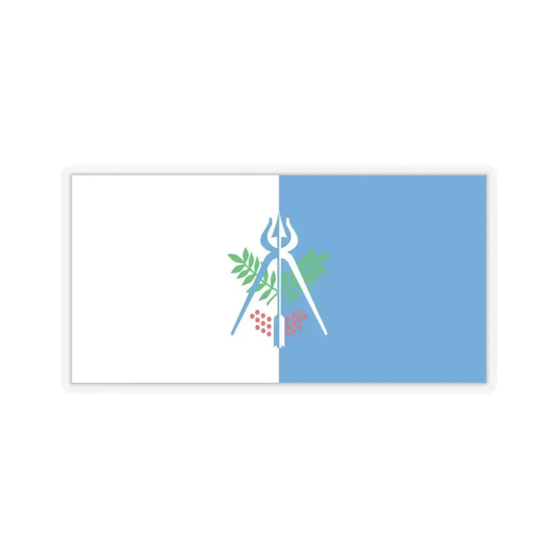 Flag of Izhevsk Russia - STICKER Vinyl Kiss-Cut Decal 4 Inch Transparent - The Sticker Space