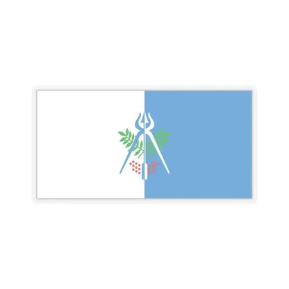 Flag of Izhevsk Russia - STICKER Vinyl Kiss-Cut Decal 4 Inch Transparent - The Sticker Space