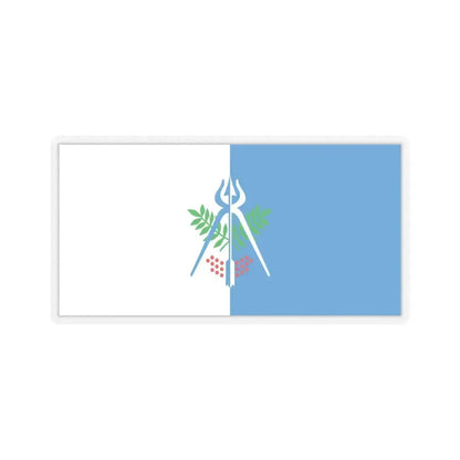 Flag of Izhevsk Russia - STICKER Vinyl Kiss-Cut Decal 6 Inch Transparent - The Sticker Space