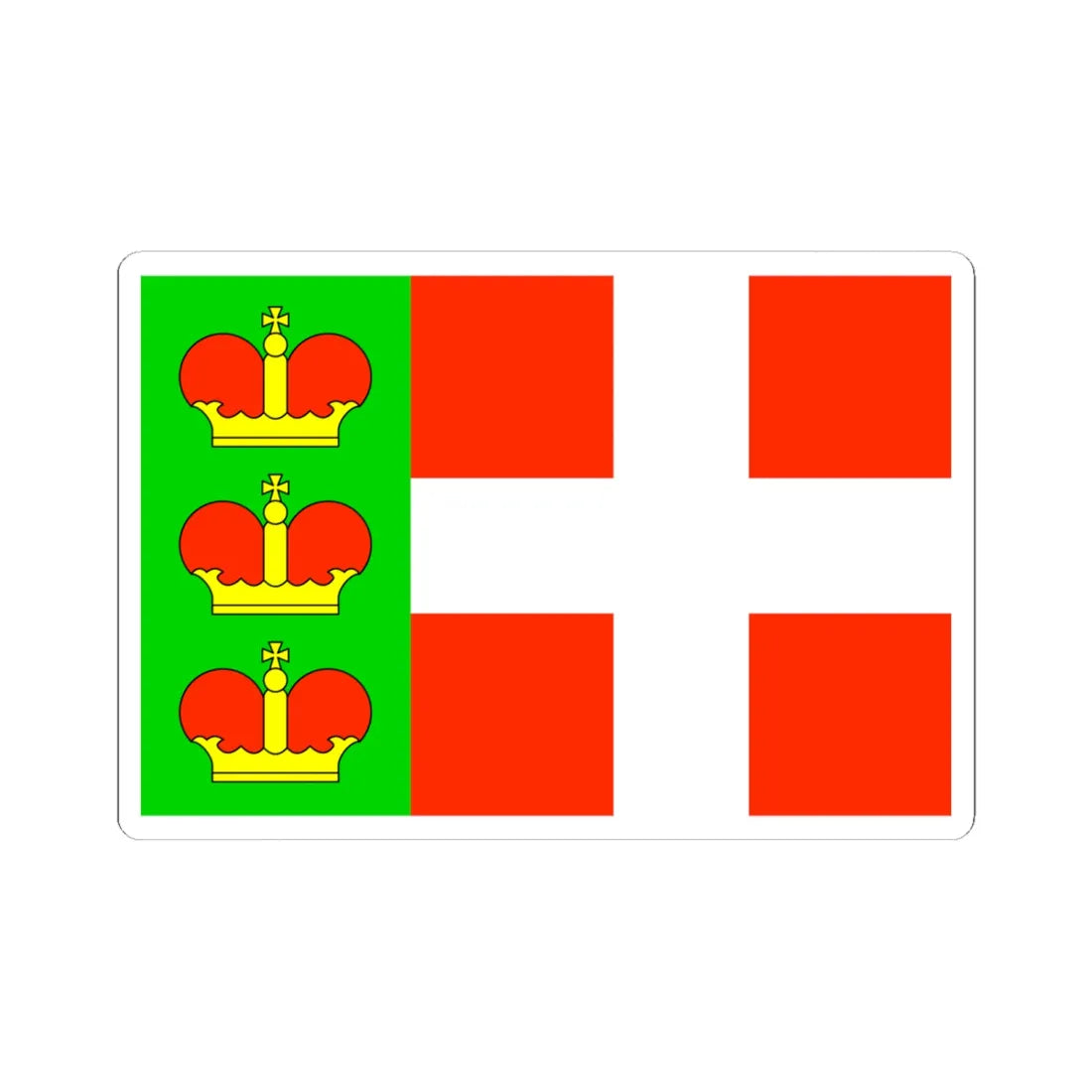 Flag of Iziaslav raion (Ukraine) STICKER Vinyl Kiss-Cut Decal 6 Inch White - The Sticker Space