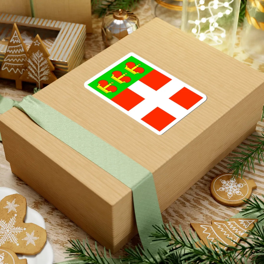 Flag of Iziaslav raion (Ukraine) STICKER Vinyl Kiss-Cut Decal - The Sticker Space