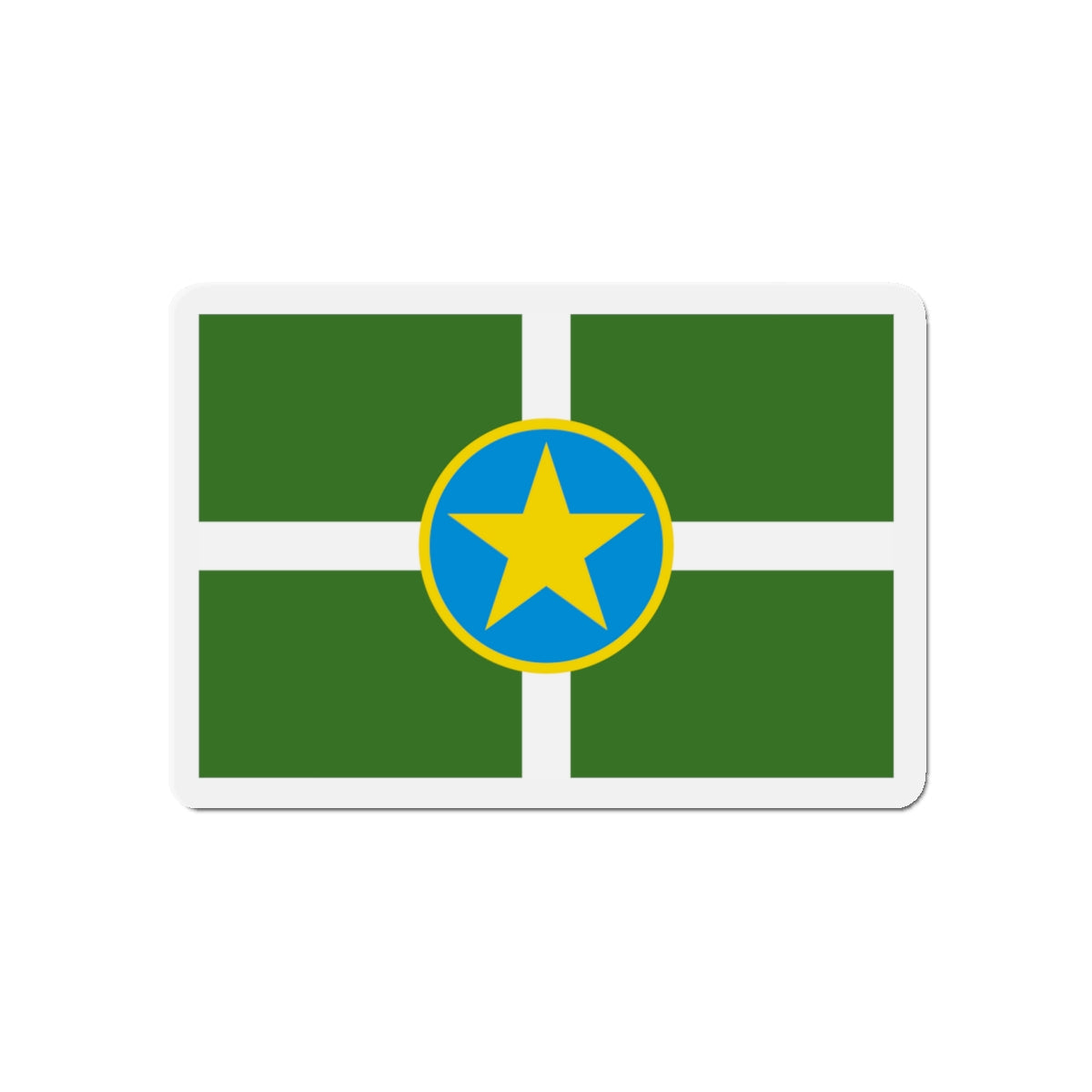 Flag of Jackson Mississippi - Die-Cut Magnet-5" x 5"-The Sticker Space