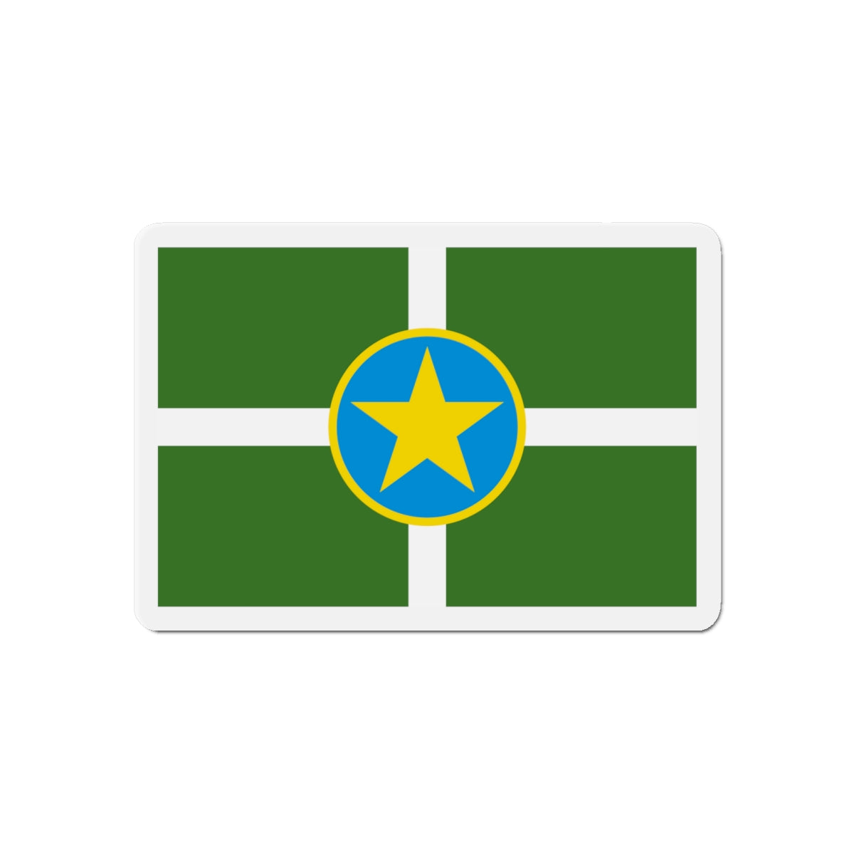 Flag of Jackson Mississippi - Die-Cut Magnet-6 × 6"-The Sticker Space