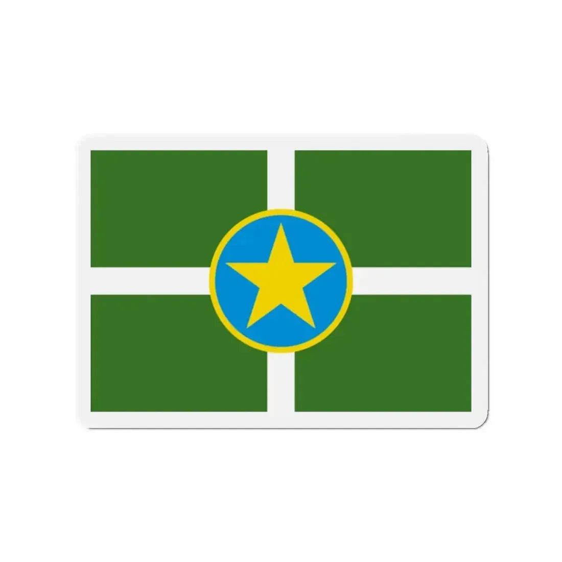 Flag of Jackson Mississippi - Refrigerator Magnet 2 Inch - The Sticker Space