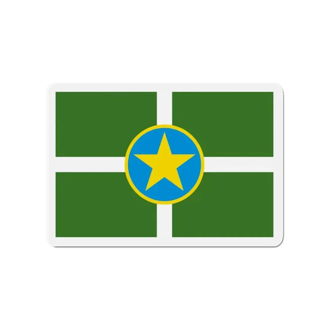 Flag of Jackson Mississippi - Refrigerator Magnet 3 Inch - The Sticker Space