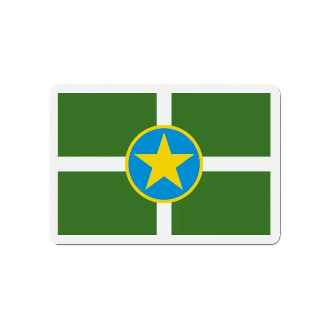 Flag of Jackson Mississippi - Refrigerator Magnet 4 Inch - The Sticker Space