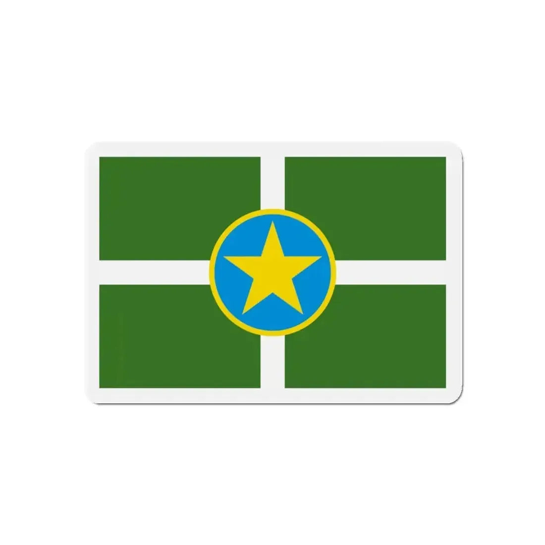 Flag of Jackson Mississippi - Refrigerator Magnet 5 Inch - The Sticker Space