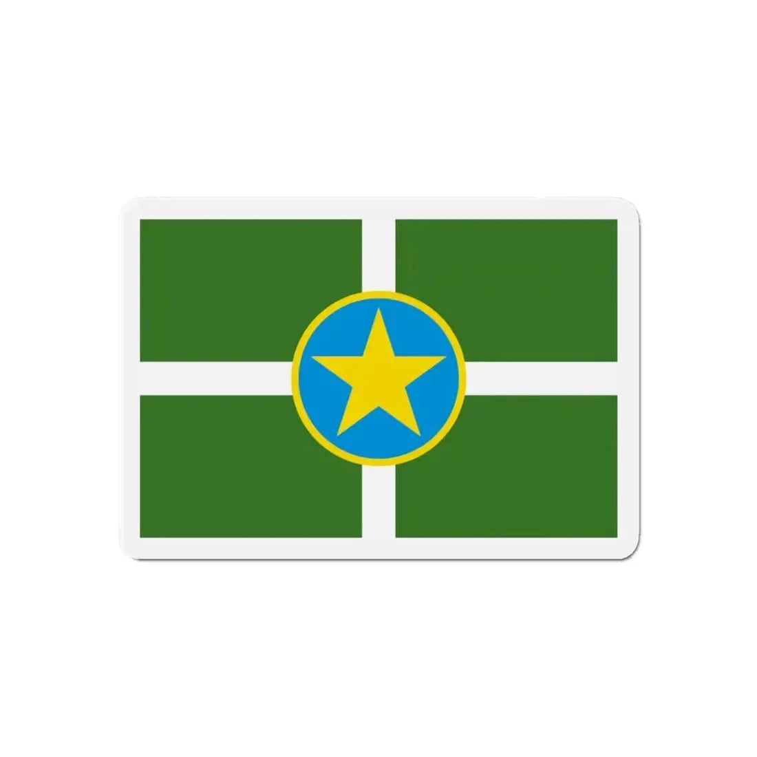 Flag of Jackson Mississippi - Refrigerator Magnet 6 Inch - The Sticker Space