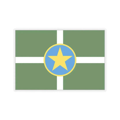 Flag of Jackson, Mississippi - STICKER Vinyl Kiss-Cut Decal 2 Inch Transparent - The Sticker Space