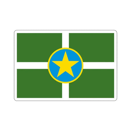 Flag of Jackson, Mississippi - STICKER Vinyl Kiss-Cut Decal 2 Inch White - The Sticker Space
