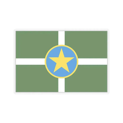 Flag of Jackson, Mississippi - STICKER Vinyl Kiss-Cut Decal 3 Inch Transparent - The Sticker Space