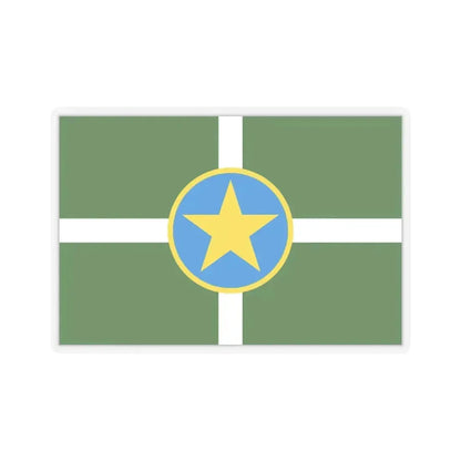 Flag of Jackson, Mississippi - STICKER Vinyl Kiss-Cut Decal 6 Inch Transparent - The Sticker Space