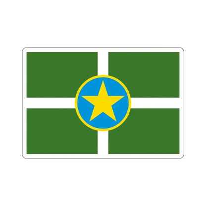 Flag of Jackson, Mississippi - STICKER Vinyl Kiss-Cut Decal 6 Inch White - The Sticker Space