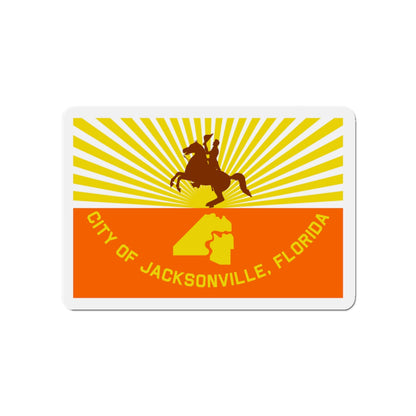 Flag of Jacksonville Florida - Die-Cut Magnet-4" x 4"-The Sticker Space