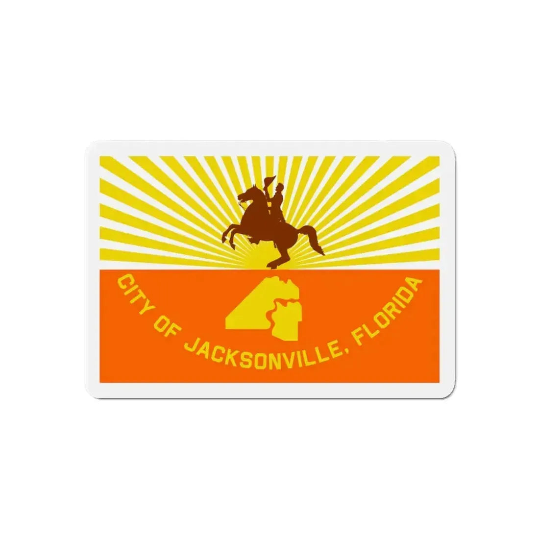 Flag of Jacksonville Florida - Refrigerator Magnet 6 Inch - The Sticker Space
