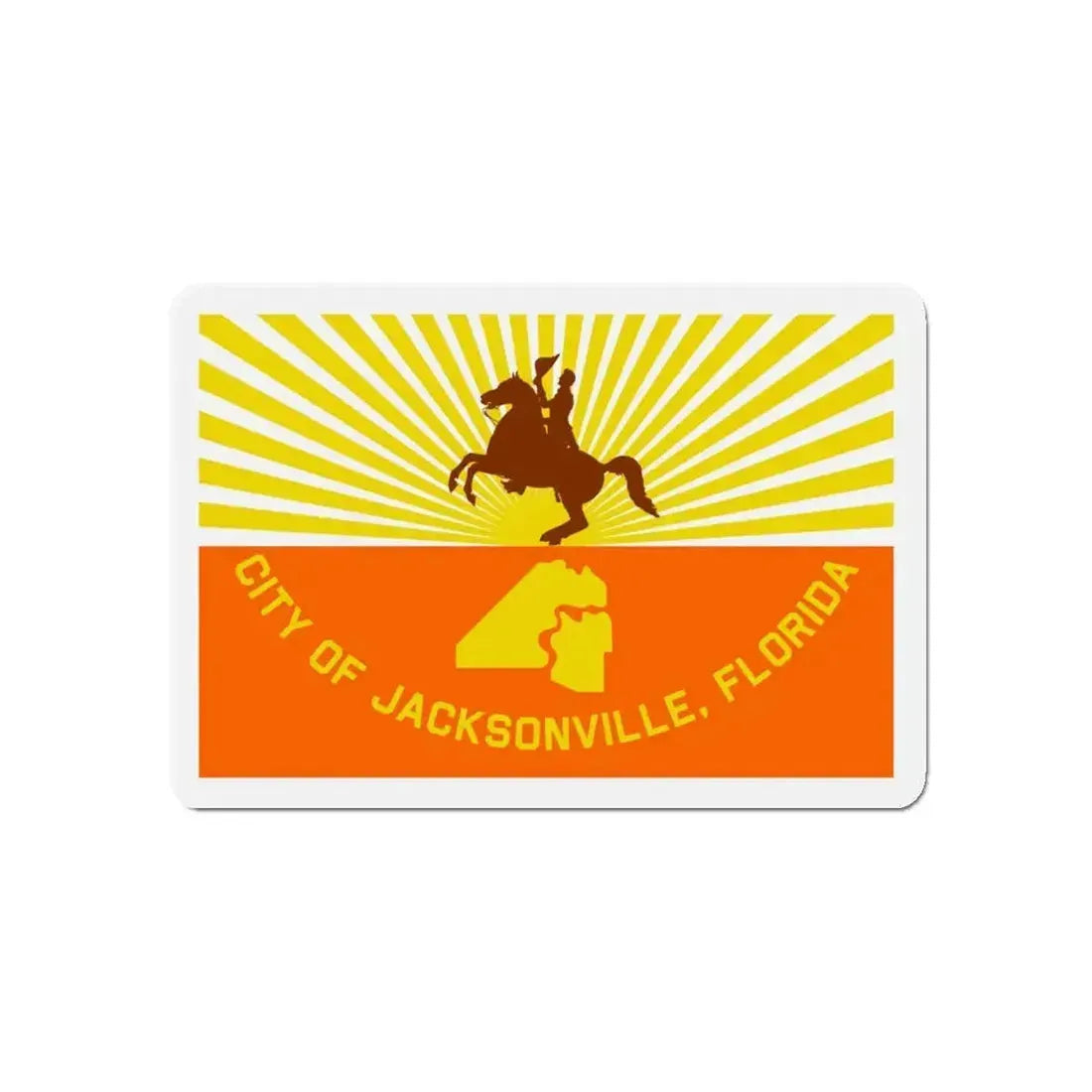 Flag of Jacksonville Florida - Refrigerator Magnet - The Sticker Space