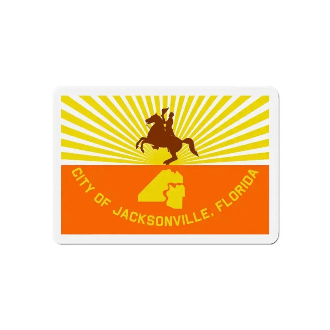 Flag of Jacksonville Florida - Refrigerator Magnet - The Sticker Space