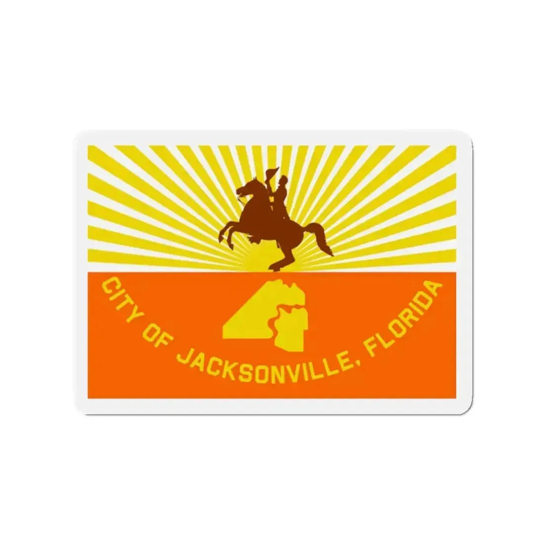 Flag of Jacksonville Florida - Refrigerator Magnet - The Sticker Space