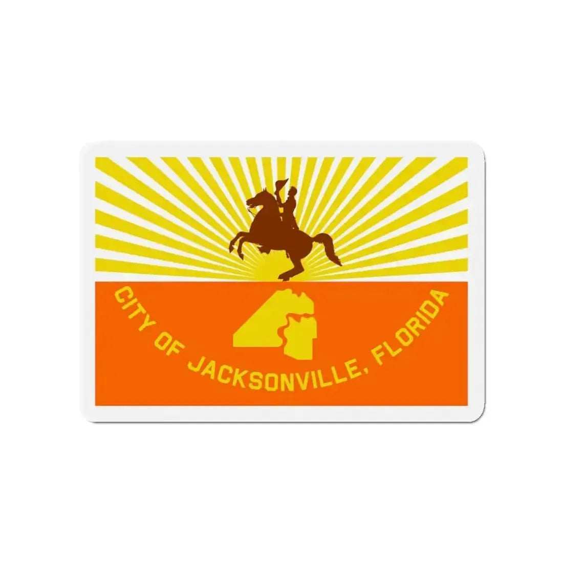 Flag of Jacksonville Florida - Refrigerator Magnet - The Sticker Space