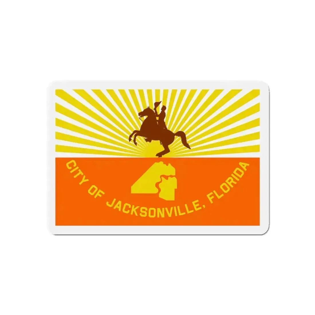 Flag of Jacksonville Florida - Refrigerator Magnet - The Sticker Space