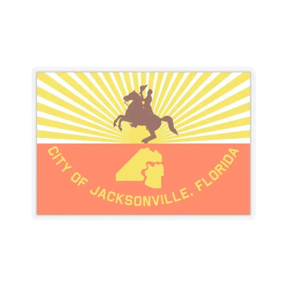 Flag of Jacksonville, Florida - STICKER Vinyl Kiss-Cut Decal 2 Inch Transparent - The Sticker Space