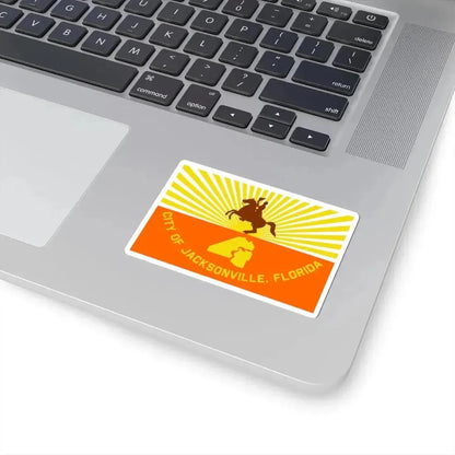 Flag of Jacksonville Florida (United States) STICKER Vinyl Kiss-Cut Decal - The Sticker Space