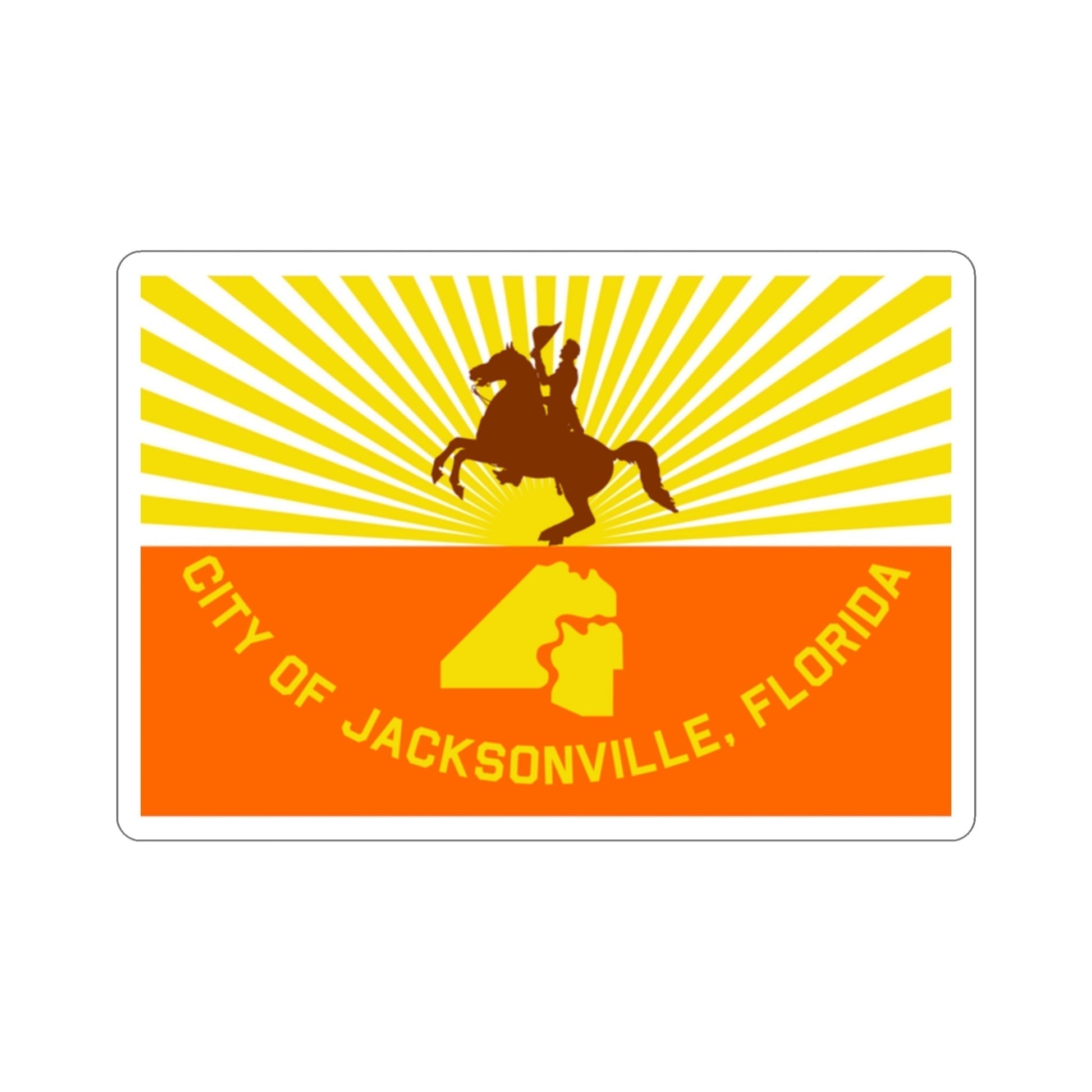 Flag of Jacksonville Florida USA STICKER Vinyl Die-Cut Decal-2 Inch-The Sticker Space