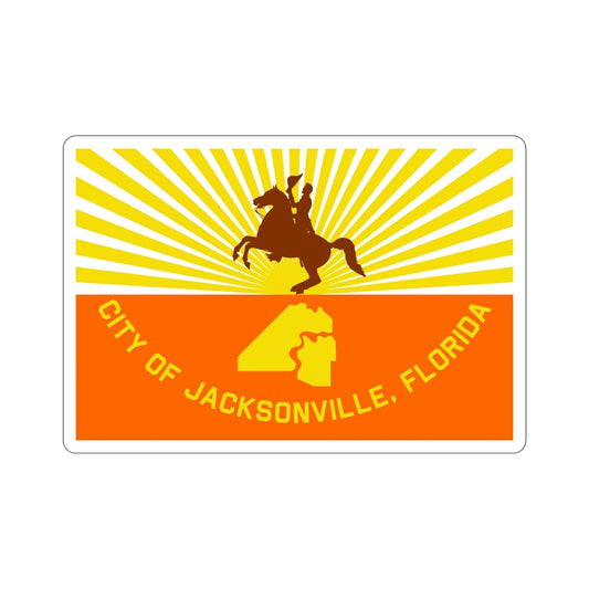 Flag of Jacksonville Florida USA STICKER Vinyl Die-Cut Decal-6 Inch-The Sticker Space