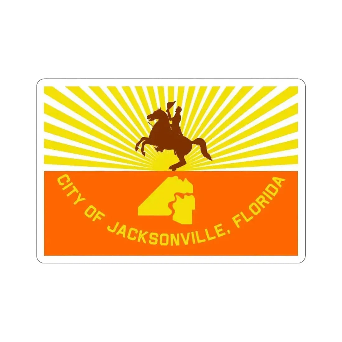 Flag of Jacksonville Florida USA STICKER Vinyl Die-Cut Decal - The Sticker Space