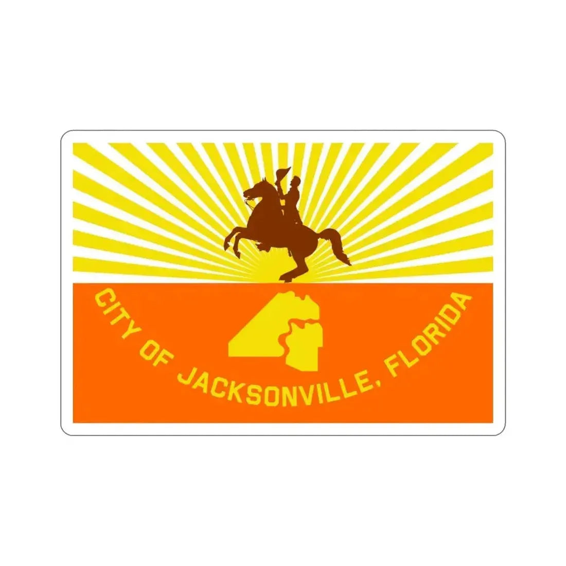 Flag of Jacksonville Florida USA STICKER Vinyl Die-Cut Decal - The Sticker Space