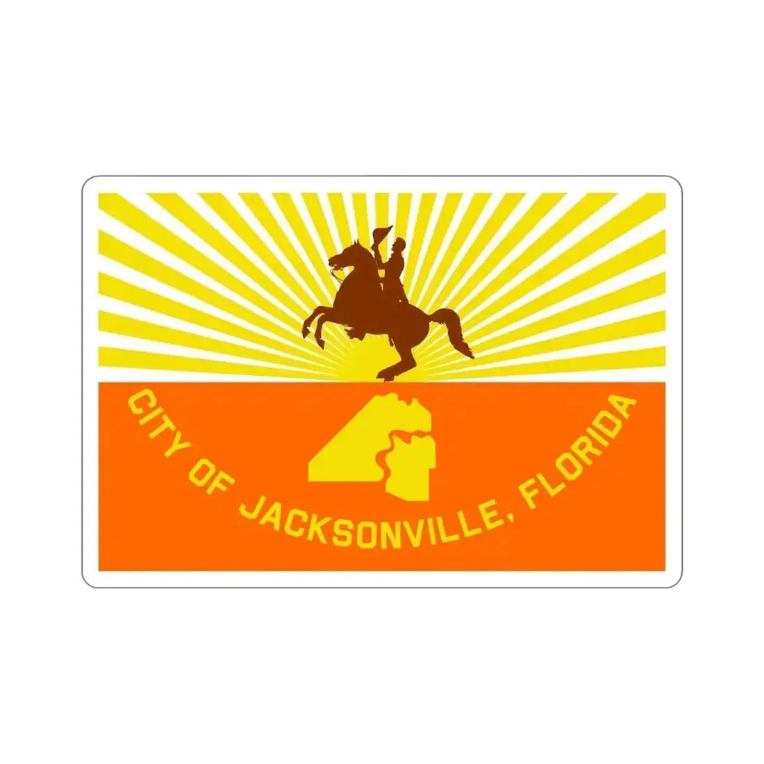 Flag of Jacksonville Florida USA STICKER Vinyl Die-Cut Decal - The Sticker Space