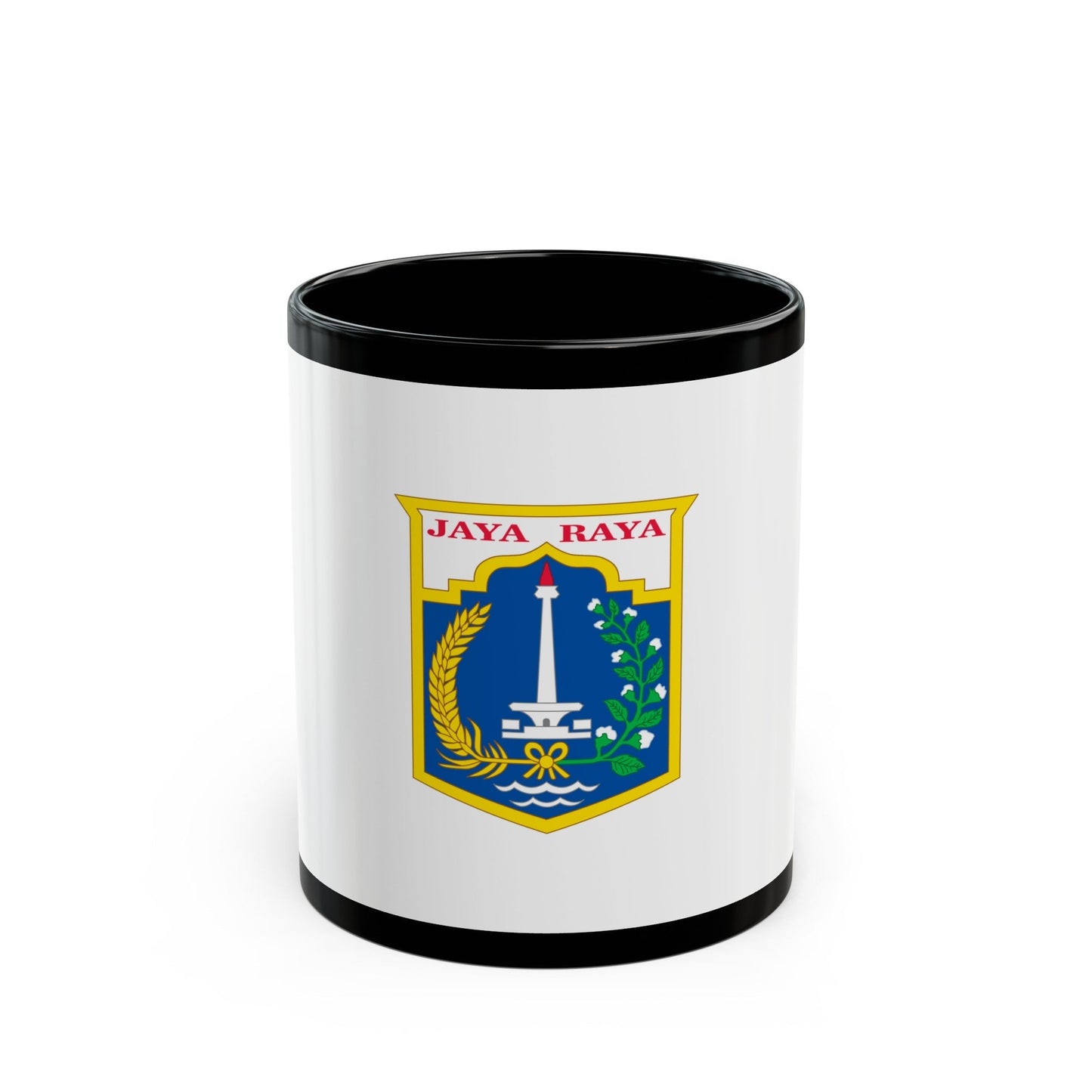 Flag of Jakarta Indonesia - Black Coffee Mug-11oz-The Sticker Space