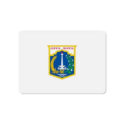 Flag of Jakarta Indonesia - Die-Cut Magnet-4" x 4"-The Sticker Space