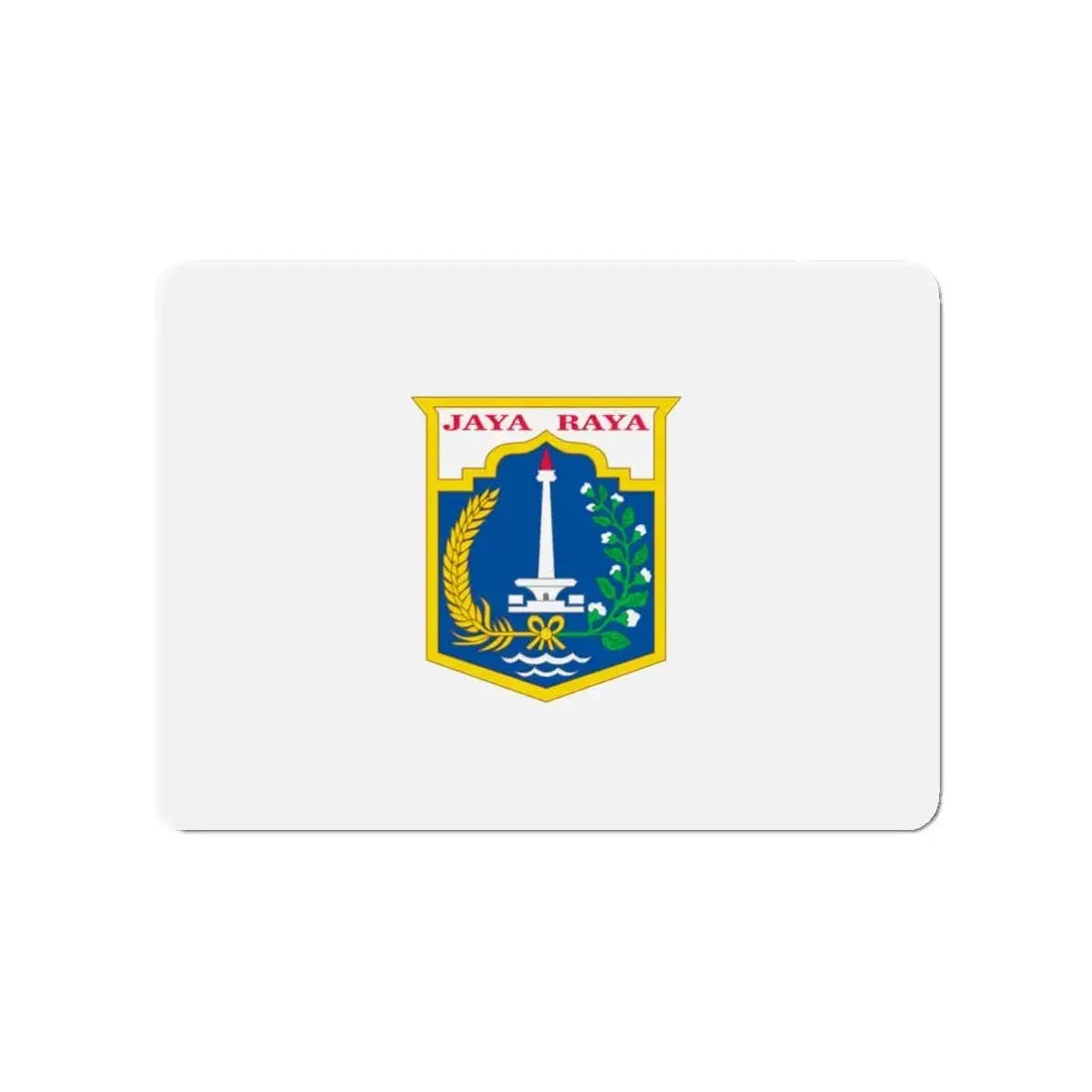 Flag of Jakarta Indonesia - Refrigerator Magnet 3 Inch - The Sticker Space