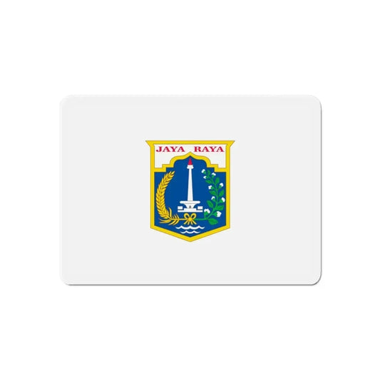 Flag of Jakarta Indonesia - Refrigerator Magnet 6 Inch - The Sticker Space