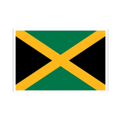 Flag of Jamaica 3-2 (Jamaica) STICKER Vinyl Kiss-Cut Decal 2 Inch White - The Sticker Space