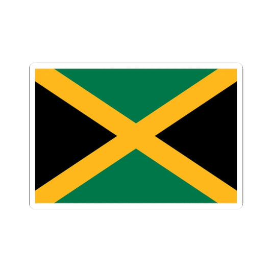 Flag of Jamaica 3-2 (Jamaica) STICKER Vinyl Kiss-Cut Decal 2 Inch White - The Sticker Space