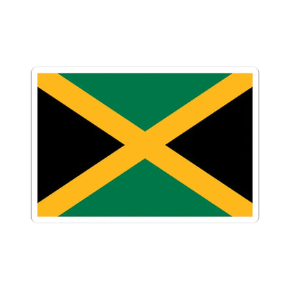 Flag of Jamaica 3-2 (Jamaica) STICKER Vinyl Kiss-Cut Decal 3 Inch White - The Sticker Space