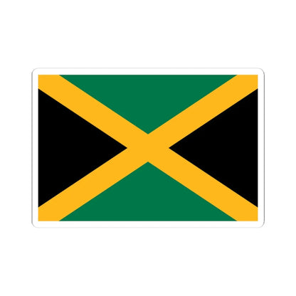 Flag of Jamaica 3-2 (Jamaica) STICKER Vinyl Kiss-Cut Decal 4 Inch White - The Sticker Space