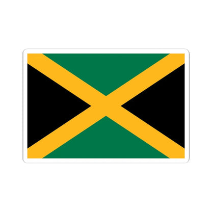 Flag of Jamaica 3-2 (Jamaica) STICKER Vinyl Kiss-Cut Decal 6 Inch White - The Sticker Space