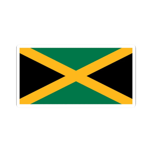 Flag of Jamaica (Jamaica) STICKER Vinyl Kiss-Cut Decal 2 Inch White - The Sticker Space