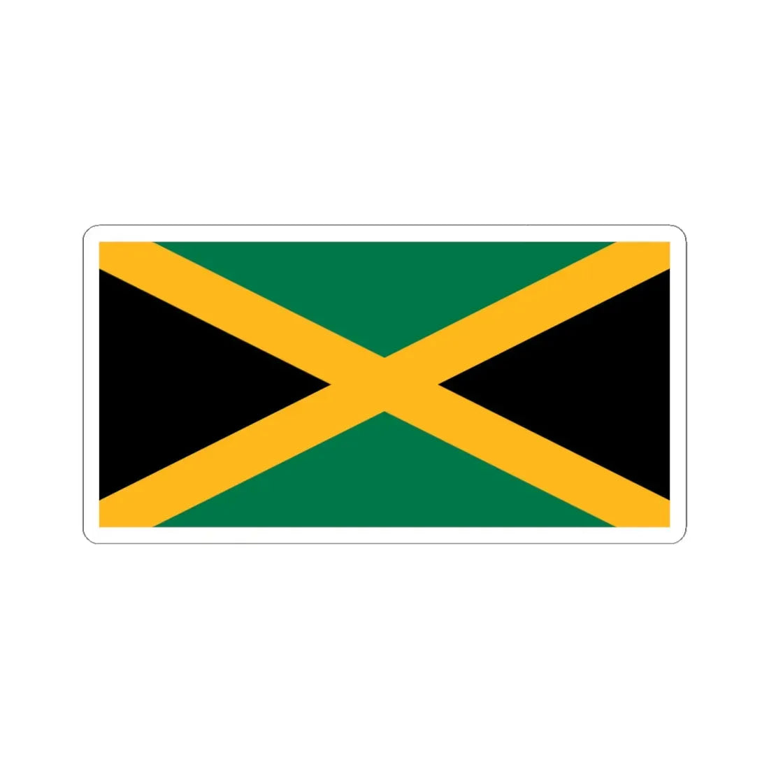 Flag of Jamaica (Jamaica) STICKER Vinyl Kiss-Cut Decal 6 Inch White - The Sticker Space