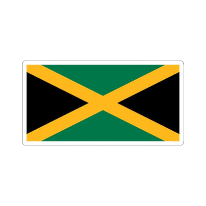 Flag of Jamaica (Jamaica) STICKER Vinyl Kiss-Cut Decal 6 Inch White - The Sticker Space