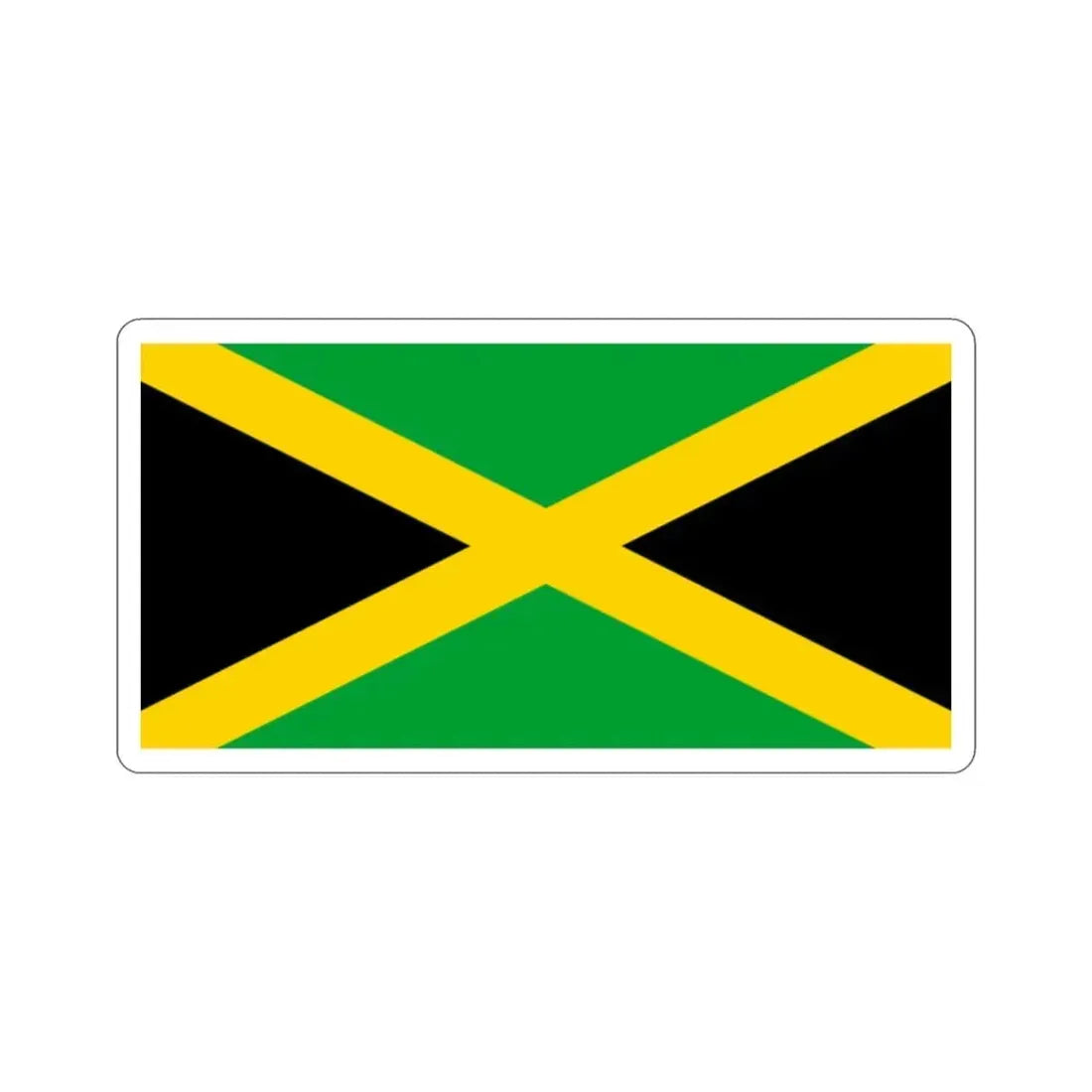 Flag of Jamaica STICKER Vinyl Die-Cut Decal 2 Inch - The Sticker Space