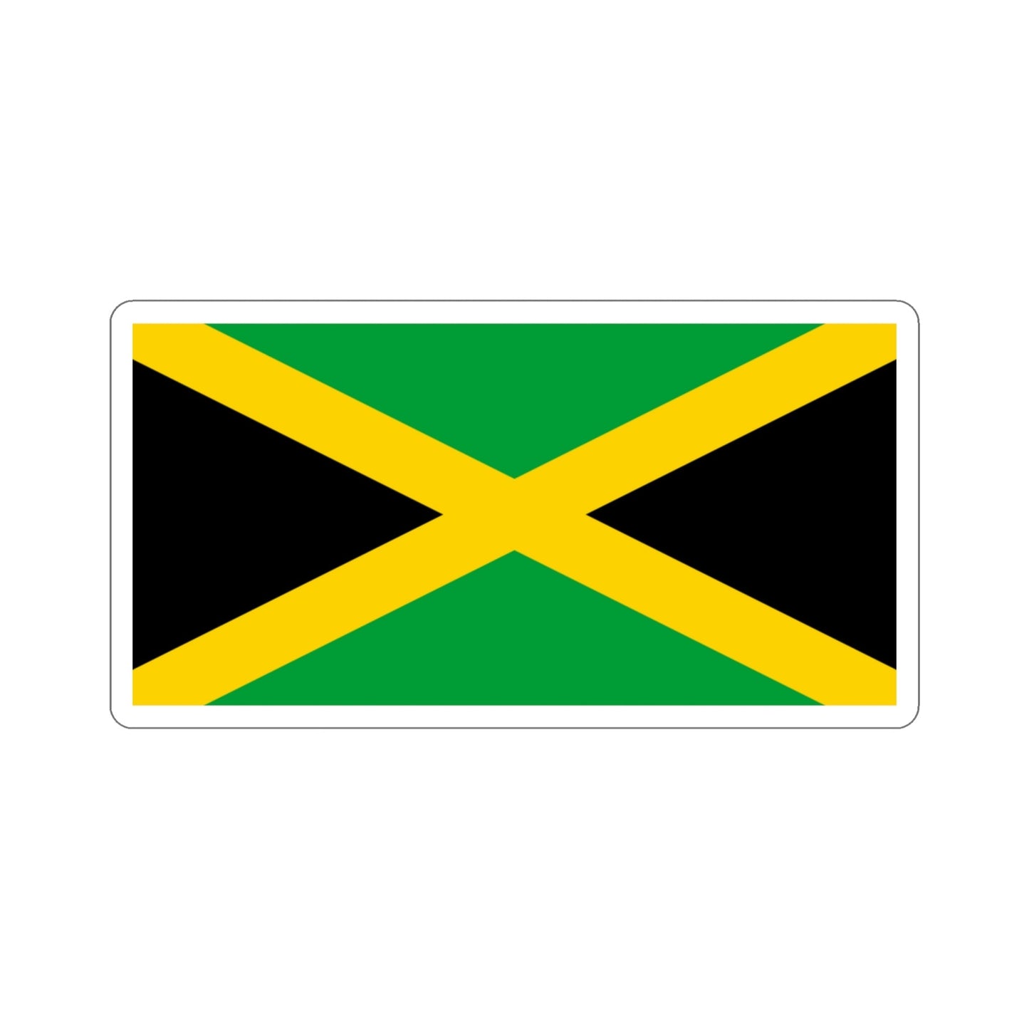 Flag of Jamaica STICKER Vinyl Die-Cut Decal-3 Inch-The Sticker Space