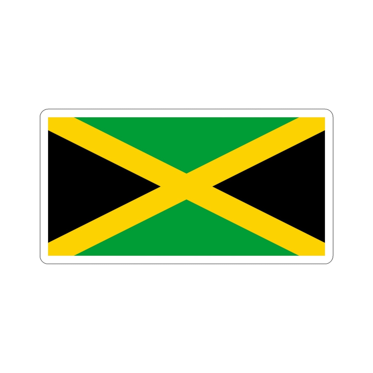 Flag of Jamaica STICKER Vinyl Die-Cut Decal-4 Inch-The Sticker Space