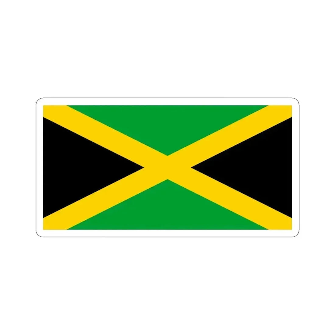 Flag of Jamaica STICKER Vinyl Die-Cut Decal 4 Inch - The Sticker Space
