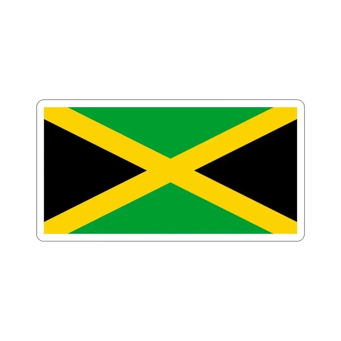 Flag of Jamaica STICKER Vinyl Die-Cut Decal 4 Inch - The Sticker Space