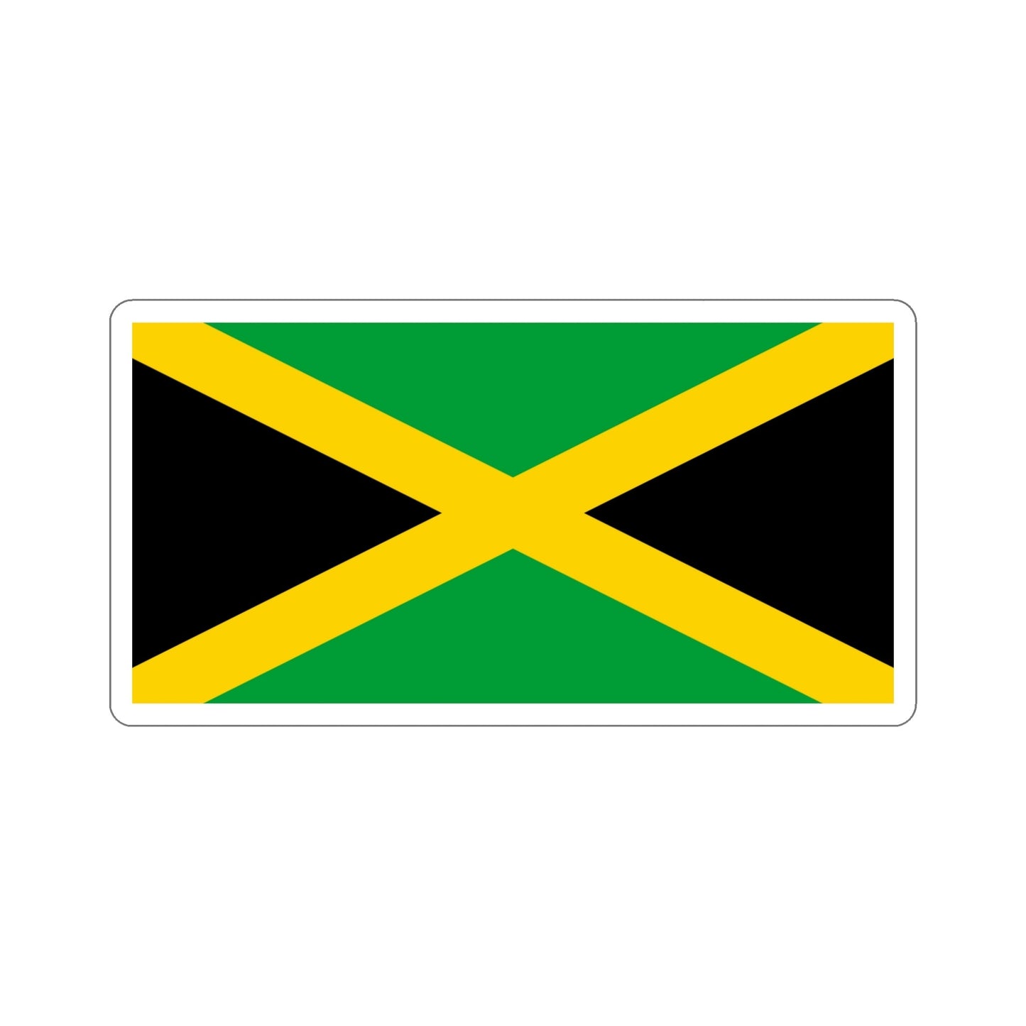 Flag of Jamaica STICKER Vinyl Die-Cut Decal-5 Inch-The Sticker Space